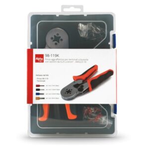 Pinza Crimpatrice per Terminali a Bussolotto 0,25-6mm con Kit Terminali